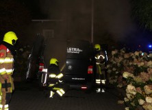 Bedrijfswagen in Gorredijk verwoest door brand
